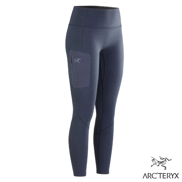 【ARCTERYX 始祖鳥】女 Satoro 美麗諾羊毛內層長褲.保暖內搭褲.打底褲/X000009321 黑寶石✿30E010